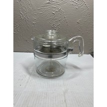 Pyrex Flameware Glass Coffee Pot Stovetop Percolator 7756 6 Cup Complete - $1,437.57 MXN