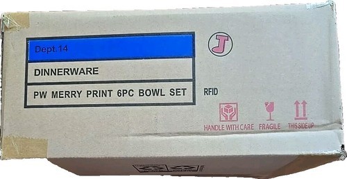 Pioneer Woman ~ 6-Piece Melamine Bowl Set ~ Nesting Bowls w/Lids ~ MERRY PRINT Item image 7