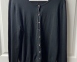 Melrose Chic Long Sleeved Cardigan Womens Size XL Black Tight Knit Grann... - $19.79