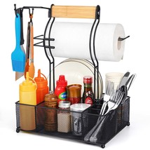 Large Grill Utensil Caddy, Picnic Condiment Caddy, Bbq Organizer For Cam... - $73.99