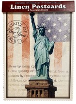 6 pack of Statue of Liberty &amp; Ellis Island Linen Postcards - £6.28 GBP