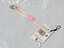 MLB Boston Red Sox White w/Pink Stitching Team Baseball Seam Bracelet Gamewear - £13.25 GBP