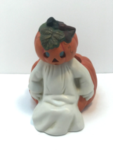 Jack O Lantern Ghostly figurine multipurpose holder Vintage Halloween Wh... - $10.99