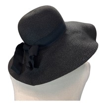 FURTALK Womens L Beach Sun Straw Hat Black UV UPF50 Travel Foldable Brim... - $18.49