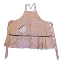 Handmade Grape Print Vintage Apron Ruffle Boho Kitsch Cottage Granny Core READ - £17.17 GBP