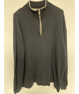NAT NAST Cashmere Sweater-Black Golf 1/4 Zip Long Sleeve 2010 Mens EUC L... - £27.06 GBP