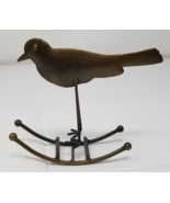 Dove Figurine Desk Rocker Metal Copper Color Modern Vintage - $15.15