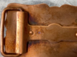 Copper Bell Native American Thunderbird emblem belt buckle 1.5” by 2.5” image 5