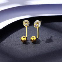 Simple Stud Earrings 925 Silver Ball Earrings Exquisite 1 Two With Student Perso - £18.25 GBP