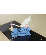 3D Pop-Up Greeting Card, Baby &amp; Stork, Newborn, Congratulations - $8.72 CAD
