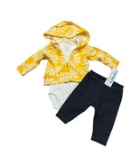 Carters Newborn Girls 3 Piece Set Yellow Daisy Jacket Creeper &amp; Leggings... - $13.51 CAD