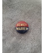 Vintage DEWEY WARREN Political Pinback Button 3/4&quot; Diameter - $4.46