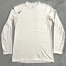 Nike PRO Warm Dri-Fit Long Sleeve White Base Shirt Men’s Size Medium Fitted - £19.15 GBP