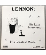 John Lennon Beatles Unistar Radio Program Last Interview Greatest Music ... - €171,45 EUR