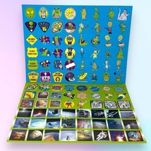 VTG 2000s Animated Alien UFO Astronaut Space Cartoon Clip Art Sticker Sheet Lot - $15.47