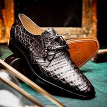 Lacio Genuine Caiman Crocodile Shoes Brown image 7