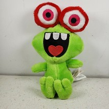 Dan Dee 9 inch Plush Valentine Green Monster Alien Big Red Eyes 2010 Col... - $15.54