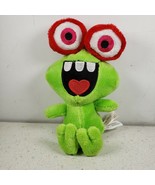 Dan Dee 9 inch Plush Valentine Green Monster Alien Big Red Eyes 2010 Col... - £12.37 GBP