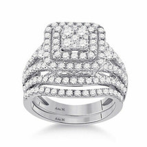 14kt White Gold Round Diamond Bridal Wedding Ring Band Set 1-3/4 Ctw - £1,928.11 GBP