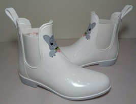 Sam Edelman Size 7 M TINSLEY White With Dog Rubber Rain Boots New Women&#39;s Shoes - £86.25 GBP