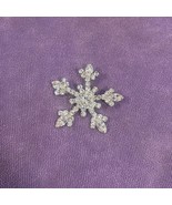 Vintage OTC Crystal SNOWFLAKE Pin BROOCH Signed Rare - $20.31 CAD