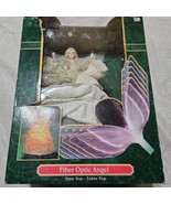 Vtg Gold Trim Home Magical Christmas Angel Tree Topper Fiber Optic KMart - $23.33