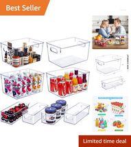 Effortless Organization: 8 Clear Plastic Storage Bins for Pantry &amp; Kitchen - $98.95