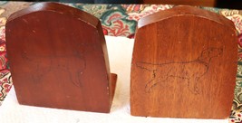 Vintage wood bookends with dog engraved on each  - $15.00