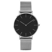 1PC Luxury Watch Women Silver black - £8.00 GBP