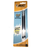 Bic Gel Refills Recharges Medium Black Ink-Brand New-SHIPS N 24 HOURS - $415.55 MXN