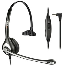 Phone Headset 2.5Mm With Microphone Noise Cancelling &amp; Volume Controls, Telephon - £32.13 GBP