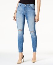 M1858 Womens Kristen Ripped Ankle Skinny Jeans Size 4/27 Color Blue - £42.04 GBP