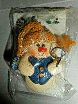 CHRISTMAS Snowman Pin Brooch Resin Stocking Hat Star Glittery Carrot Nose - £9.64 GBP