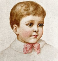 Adorable Baby Lithograph 1887 Victorian Art Print Ida Waugh Ideal Heads 16 LGBIN - $69.99