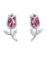 Pink Rose Australian Crystal Earrings - $50.00