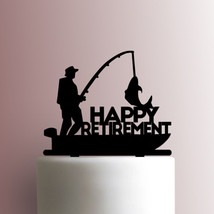 Fisherman Happy Retirement 225-A177 Cake Topper - $15.99+