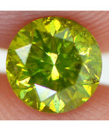 Round Shape Diamond Fancy Green Color SI2 Enhanced Loose 0.73 Carat Cert... - £262.67 GBP