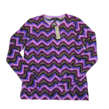 NWT J.Crew Tippi Pullover in Purple Chevorn Merino Wool Knit Sweater XS - £34.27 GBP