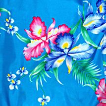 Vintage Royal Creations Hawaii Blue Orchids Hawaiian Aloha Polyester Shirt XL - £47.25 GBP