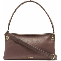 Calvin Klein Raya Bubble Lamb Walnut Brown Faux Leather Demi Logo Should... - £46.25 GBP