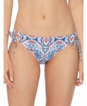 Raisins Juniors Aquarius Rising Sweet Side-Tie Bikini Bottoms Color Blue Multi S - £28.77 GBP