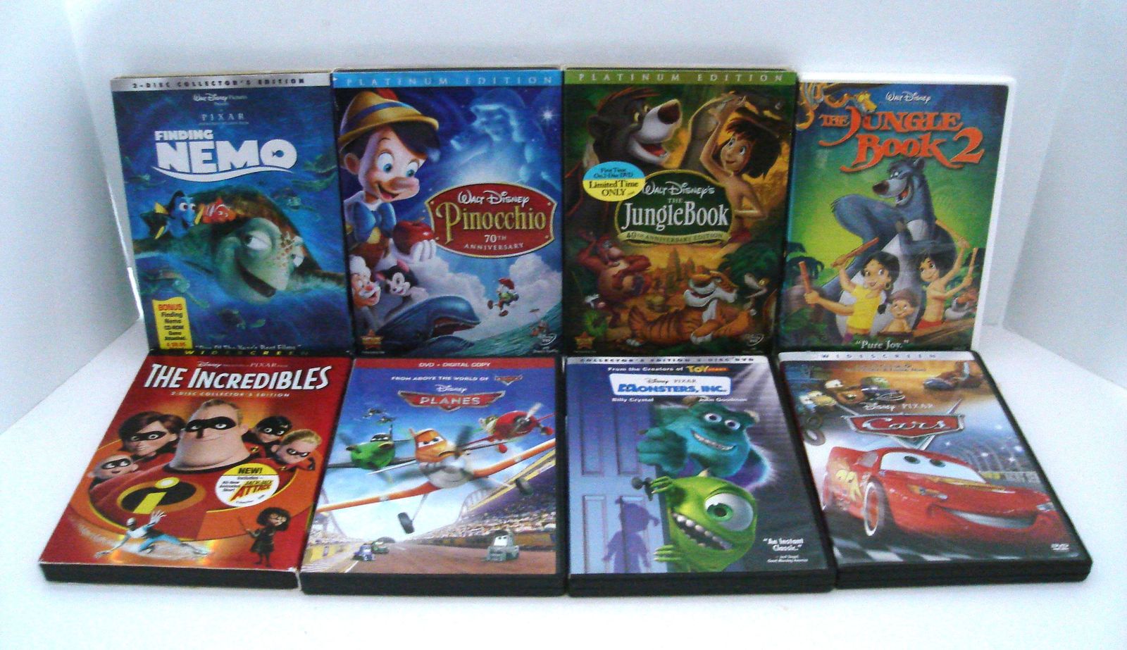 Disney/Pixar DVD Lot Finding Nemo, Pinocchio, Jungle Book, Cars, Monster... - $19.95