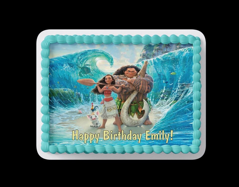 Custom Edible Birthday Cake Topper/ Peel like a sticker - $9.89