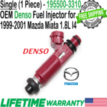 Genuine DENSO x1 Fuel Injector for 1999-2001 Mazda Miata 1.8L I4 #195500-3310 - £36.98 GBP