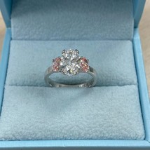 3 Pietra Igi 2.17Ct D-VVS2 Taglio Rosa Ovale Lato Laboratrio Grown Diamante Ring - £1,696.33 GBP