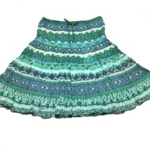 Angie Girl Vintage 90s Womens Juniors Boho Skirt Size M Embellished Sequ... - £15.50 GBP