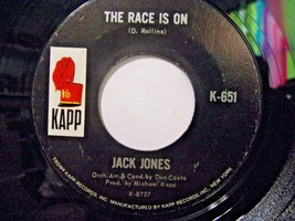 Jack Jones-The Race Is On / I Can&#39;t Believe I&#39;m Losing You-45rpm-1965-VG+ - £2.37 GBP