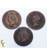 France Un Centime Lot De 3 Pièces 1850, 1851 Et LAN 6 De La Monnaie De P... - $1,108.90 MXN