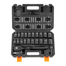 VEVOR 1/2&quot; Drive Impact Socket Set, Comprising 23 pcs, 6 Point Cr-V Allo... - $29.90