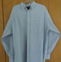 Mens Abercrombie And Fitch Size 16 1/2L Striped Dress Shirt Long Sleeve Clean! - £17.02 GBP